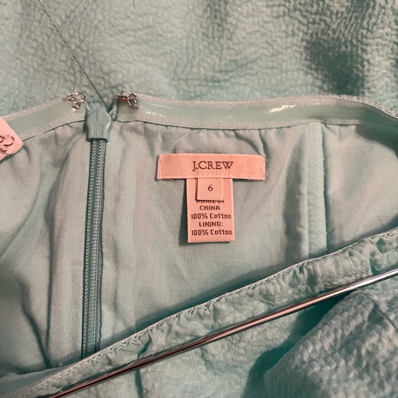 J. Crew Strapless Seersucker Dress 👗 Size 6 & Pockets! - Picture 7 of 15